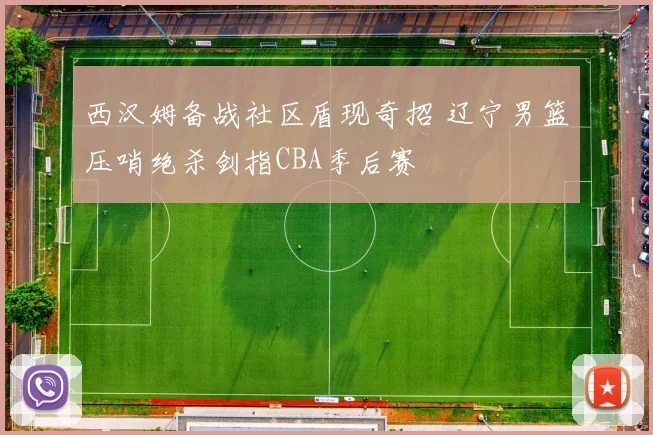 西汉姆备战社区盾现奇招 辽宁男篮压哨绝杀剑指CBA季后赛